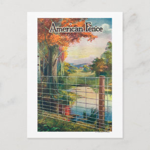Carte Postale American Steel & Wire Co Fence Road Scene