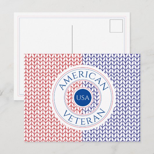 Carte postale AMERICAN VETERAN (Devant / Derrière)