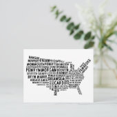 Carte postale American Welsh Place Names Typograph (Debout devant)