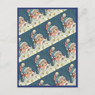 CARTE POSTALE AMERICANA ST. NICK, PÈRE NOËL PATRIOTIQUE NOËL