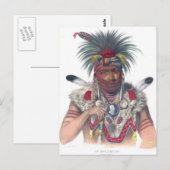 Carte Postale Amérindien (Devant / Derrière)