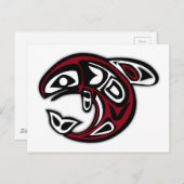 Carte Postale Amérindiens de la tribu des Fish Design (Devant / Derrière)