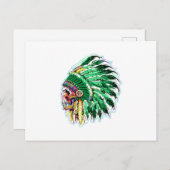 Carte Postale Amérindiens featehhhoutte (Devant / Derrière)