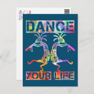 Carte Postale Amérindiens Kokopelli - Dansez votre vie 3