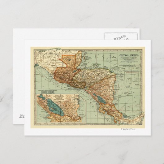 Carte Postale Amérique centraleCarte panoramiqueAmérique central (Devant / Derrière)