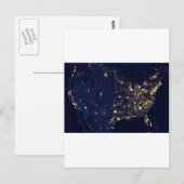 Carte Postale Amérique de nuit (Devant / Derrière)