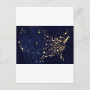 Carte Postale Amérique de nuit