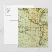 Carte Postale Amérique du Nord et Amérique du Sud (Devant / Derrière)