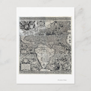 Carte Postale Amérique du Sud et une partie de l'Amérique du Nor