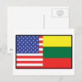 Carte Postale Amérique Lituanie (Devant / Derrière)