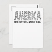 Carte Postale amérique, une nation sous dieu, t-shirt américain (Devant / Derrière)
