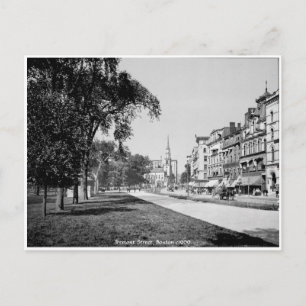 Carte Postale Amérique vintage, Boston, rue Tremont