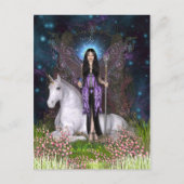 Carte postale Amethyst Fairy and Unicorn (Devant)