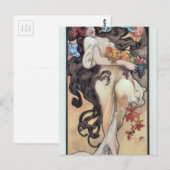 Carte Postale Amethyst par Alphonse Mucha (Devant / Derrière)