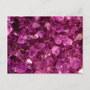 Carte Postale Améthyst Quartz Crystal Purple Precious Stones