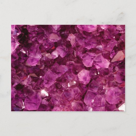 Carte Postale Améthyst Quartz Crystal Purple Precious Stones (Devant)