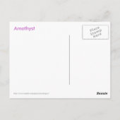 Carte Postale Amethyst sur Black Arrière - plan Version 2 Postca (Dos)