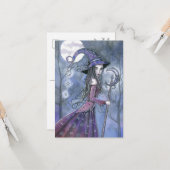 Carte postale Amethyst Witch Halloween (Devant/Arrière en situation)