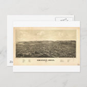 Carte Postale Amherst, Massachusetts en 1886 (Devant / Derrière)