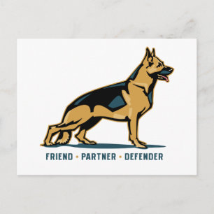 Carte Postale Ami berger allemand