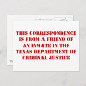 Carte Postale ami du TDCJ (Devant / Derrière)