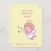 Carte Postale Ami le plus doux - Cupidon mignon dans la salle de (Devant / Derrière)