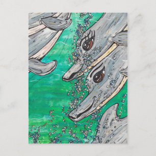 Carte Postale Amical Dolphin Pod