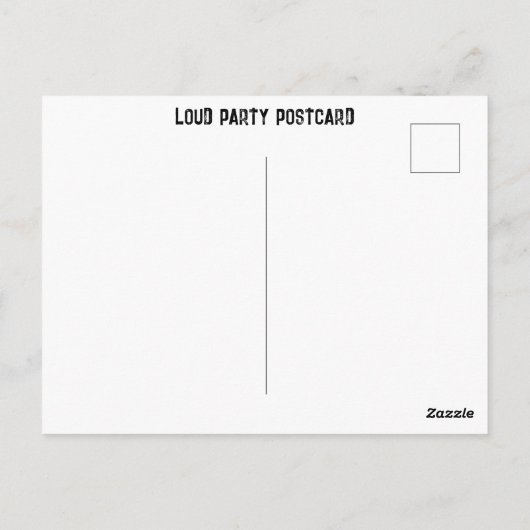 Carte Postale Amical Voisin Bruit Excessif Réduire le message (Dos)