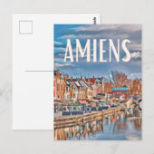 Carte Postale Amiens Photo Vintage  (Devant / Derrière)