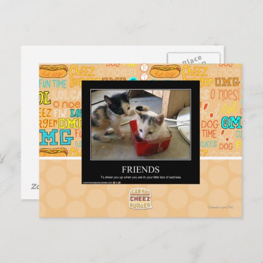 Carte Postale Amis (Devant / Derrière)