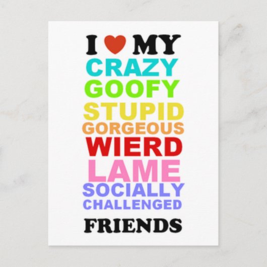 Carte Postale Amis (Devant)