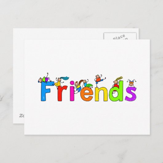 Carte Postale Amis (Devant / Derrière)