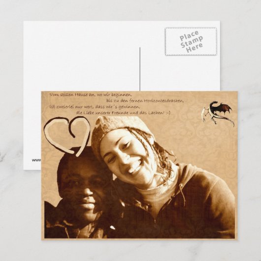 Carte Postale Amis (Devant / Derrière)