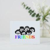 Carte postale "Amis" (Debout devant)