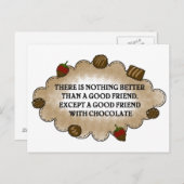 Carte Postale Amis Au Chocolat (Devant / Derrière)
