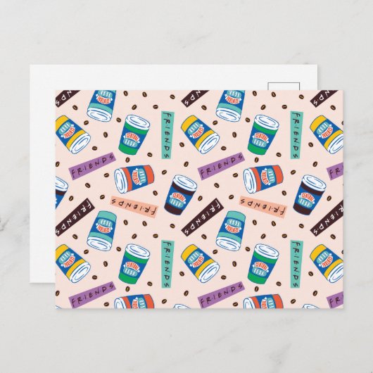 Carte Postale AMIS™ | Central Perk Vibrant Motif café (Devant / Derrière)