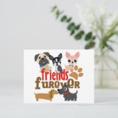 Carte Postale Amis Chiens Furever Chiens Chiens Chiens Chiens Ch (Debout devant)