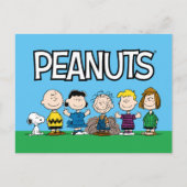 Carte Postale Amis des Peanuts en rangée (Devant)