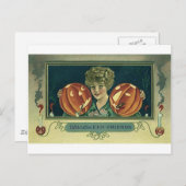 Carte Postale Amis d'Halloween - Citrouilles (Devant / Derrière)