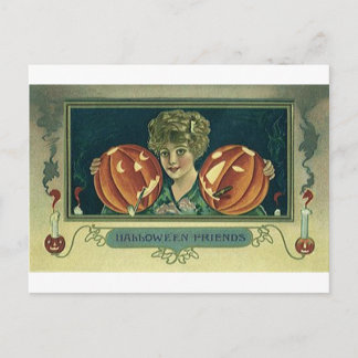 Carte Postale Amis d'Halloween - Citrouilles