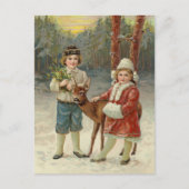 Carte Postale Amis d'hiver | Noël vintage (Devant)