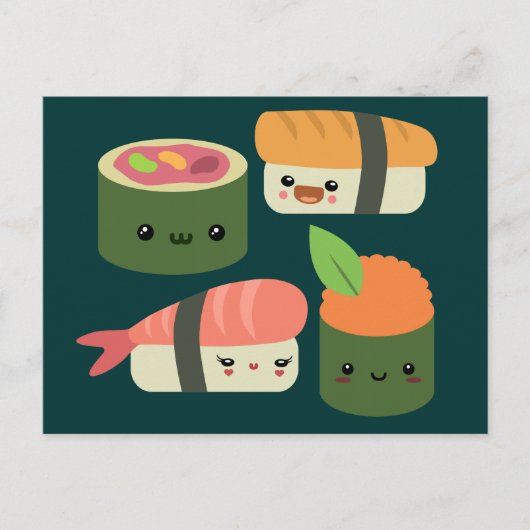 Carte Postale Amis du Sushi (Devant)