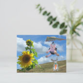 Carte postale - Amis heureux sur une colline (Debout devant)