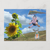 Carte postale - Amis heureux sur une colline (Devant)