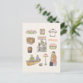 Carte Postale AMIS™ | Icônes de dessin (Debout devant)