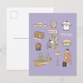 Carte Postale AMIS™ | Icônes de dessin (Devant / Derrière)