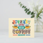 Carte Postale AMIS™ | Mais Premier café Vibrant Graphisme (Debout devant)