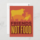 Carte postale Amis Pas Alimentation Animaux de fer (Devant / Derrière)