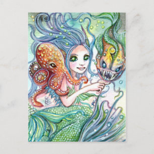 Carte Postale Amis sous-marins - Mermaid Art