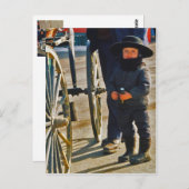 Carte postale Amish Boy/Wagon Wheel (Devant / Derrière)